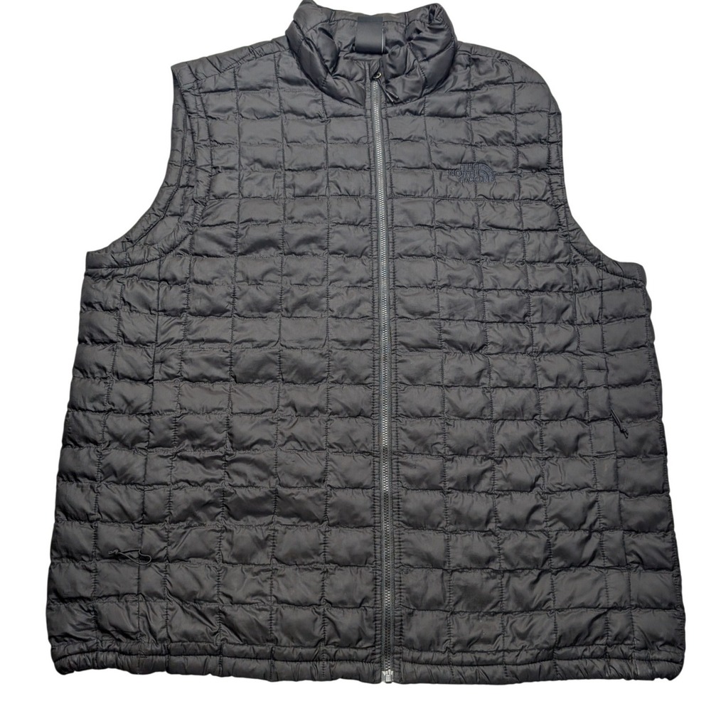 The North Face Thermoball Eco Vest Mens XL Black Quilted Full Zip NF0A3Y3O